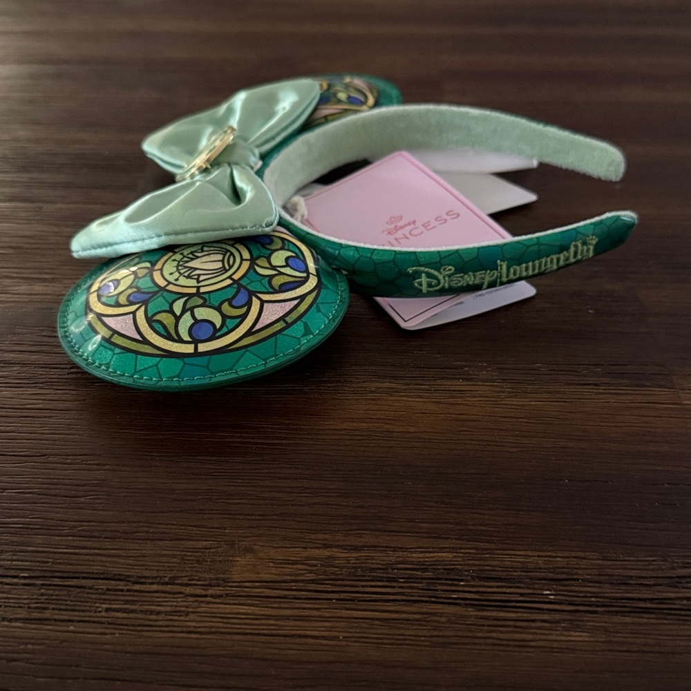 Loungefly Disney Princess Stained Glass Collection Tiana Ear Headband NWT - Picture 6 of 13